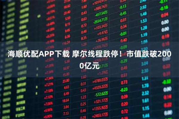 海顺优配APP下载 摩尔线程跌停！市值跌破2000亿元